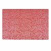 4 Pcs Rose Jacquard Placemats for Dining Table PVC Table Mats Resistant Place Mats 17.7x11.8 inch, Red