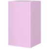 HOMCOM 3.2 Cu.Ft Mini Fridge with Freezer, Single Door Compact Refrigerator with Adjustable Thermostat, Reversible Door, Pink