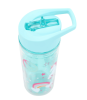 Your Zone 14 oz Unicorn Double Wall Insulated Plastic Water Bottle with Lid and Straw