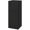 HOMCOM Small Fridge with Freezer, 4 Cu Ft Refrigerator with Reversible Doors, Black