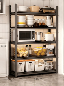 5-layer living room storage rack unit, 72" adjustable storage rack, 2000LBS metal storage rack for home use, suitable for kitchen, living room