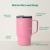 Reduce Vacuum Insulated Stainless Steel Hot1 18oz Travel Mug with Adjustable Flow Lid, Fierce Pink