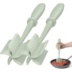 Meat Chopper with 5-Blade Pinwheel Design, Heat Resistant Nylon Hamburger Grinder and Food Mixer Tool â€“ Black