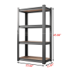 4-Layer Storage Rack, Adjustable Height Wooden Shelf, Suitable For Kitchen, Garage, Storage Room, Black, Needs To Be Assembled