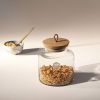 Madin Glass Jar with Wooden Lid - Elegant Storage Container for Kitchen & Home-700ml