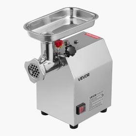 Commercial Electric Meat Grinder, 5 lbs/min Capacity, #8 Industrial Meat Mincer with 2 Stainless Steel Blades, 2 Grinding Plates