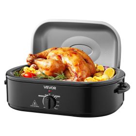 Roaster Oven, 18QT Fast-Cooking Turkey Roaster, 150-450Â°F Adjustable Temperature Turkey Oven with Self-Basting Lid, Removable Pan and Rack