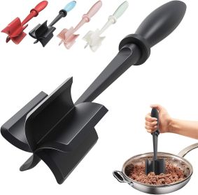 Upgrade Meat Chopper, Heat Resistant Meat Masher for Hamburger, Ground Beef Smasher, Nylon Hamburger Grinder Utensil for Ground Beef