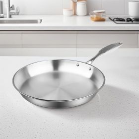 SOGA Stainless Steel Fry Pan 30cm Frying Pan Top Grade Induction Cooking FryPan