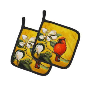 Cardinal Ochre Pair of Pot Holders Kitchen Heat Resistant Pot Holders Sets Oven Hot Pads for Cooking Baking BBQ, 7 1/2 x 7 1/2