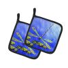 Blue Dragonfly Pair of Pot Holders Kitchen Heat Resistant Pot Holders Sets Oven Hot Pads for Cooking Baking BBQ, 7 1/2 x 7 1/2