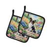 Papillon Spring Path Pair of Pot Holders Kitchen Heat Resistant Pot Holders Sets Oven Hot Pads for Cooking Baking BBQ, 7 1/2 x 7 1/2