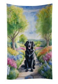 Flat-Coated Retriever Spring Path Kitchen Towel Dish Cloths Guest Hand Towel Decorative Bathroom Towel for Face,Tea, Dishcloth, Kitchen and Bath