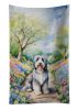 Bearded Collie Spring Garden Kitchen Towel Dish Cloths Guest Hand Towel Decorative Bathroom Towel for Face,Tea, Dishcloth, Kitchen and Bath