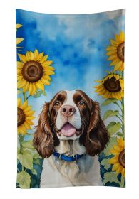 English Springer Spaniel in Sunflowers Kitchen Towel Dish Cloths Guest Hand Towel Decorative Bathroom Towel for Face,Tea, Dishcloth, Kitchen and Bath
