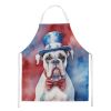 White Boxer Patriotic American Apron Cooking Kitchen Server Baking Crafts Gardening for Adult Women Men, Unisex, Large, Multicolor