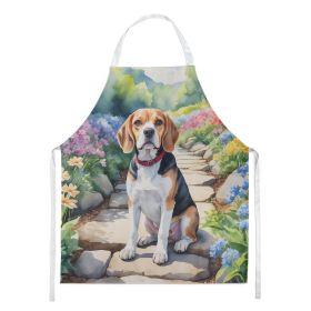 Beagle Spring Garden Apron Cooking Kitchen Server Baking Crafts Gardening for Adult Women Men, Unisex, Large, Multicolor