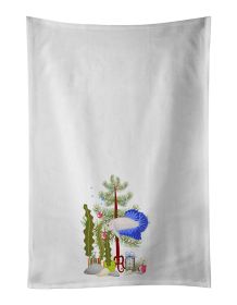 NEW Plakat Betta Merry Christmas Kitchen Towel Set of 2 White Dish Towels Decorative Bathroom Hand towel for Hand, Face, Hair, Yoga, Tea, Dishcloth