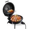 Electric Countertop BBQ Grill, Portable Double Layer Indoor/Outdoor Electric Grill for Indoor & Outdoor Use, 1600W, Black