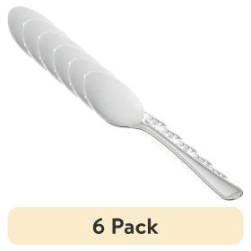 (6 pack) Lace Stainless Steel Adult Teaspoon, 4-Piece Set, Silver