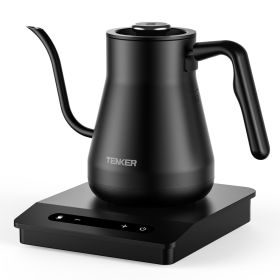 Electric Gooseneck Kettle Temperature Control & 5 Variable Presets;  Pour-Over Tea Kettle for Coffee Brewing;  Stainless Steel Inner;  1200W Rapid Hea