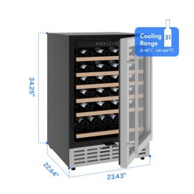 24in Wine Refrigerator Cooler-51 Bottle Capacity