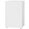 4.5 Cu Ft Mini Fridge with Freezer, Wheels, Single Door Refrigerator, Adjustable Thermostat, Reversible Door, White