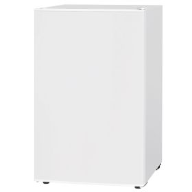 4.5 Cu Ft Mini Fridge with Freezer, Wheels, Single Door Refrigerator, Adjustable Thermostat, Reversible Door, White