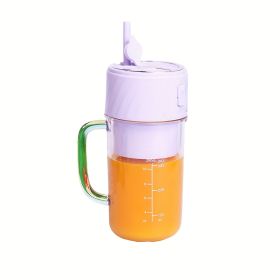 Portable Blender Rechargeable Blender Travel Cup With Lid And Straw, Ideal For Making Milkshakes, Smoothies, And Juices, Mini Blender Suitable For Out