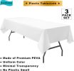 3-Pack Premium Plastic White Tablecloth Disposable 54" x 108" Rectangle Table Cover Party PEVA Table Cloths for Parties Birthday Wedding Engagement Ba