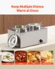 Commercial Soup Warmer Soup Station with 2*6.34Qt Pot Soup Kettle Warmer