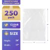 Steam Table Pan Liners 24 x 17 for 1/2 Pan, Disposable Polyethylene Steam Pot Liners Pack of 250, Clear Cooking Liners 24x17