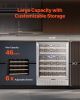 Wine Cooler 46 Bottle Dual Zone Wine Refrigerator with Glass Door Temp Control