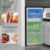 3.2 Cu Ft Compact Refrigerator, Mini Fridge with Freezer, Adjustable Shelves and Reversible Doors for Bedroom, Silver