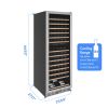 24in Wide Dual Zone Wine Refrigerator Cooler-154 Bottle Capacity