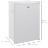 Upright Freezer, 3 Cu.Ft Mini Freezer with Reversible Single Door, Adjustable Thermostat for Home, Dorm, White