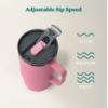 Reduce Vacuum Insulated Stainless Steel Hot1 18oz Travel Mug with Adjustable Flow Lid, Fierce Pink
