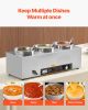 Commercial Soup Warmer Soup Station with 3*6.34Qt Pot Soup Kettle Warmer