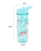Your Zone 14 oz Unicorn Double Wall Insulated Plastic Water Bottle with Lid and Straw