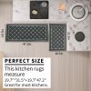 Kitchen Mat 2 PCS Cushioned Kitchen Rugs for Christmas Thanksgiving Gift for Women and Men Kitchen Mats and Rugs Comfort Standing Mat for Kitchen
