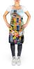 French Quarter Frolic Apron Cooking Kitchen Server Baking Crafts Gardening for Adult Women Men, Unisex, Large, Multicolor