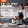 VEVOR Electric Roaster Oven, 26 QT Turkey Roaster Oven with Self-Basting Lid, 1450W Roaster Oven with Defrost & Warm Function, Adjustable Temperature