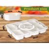 Divided Serving Tray with Lid and Handle, Snackle Box Container, Snack Organizer for Adults Fruit Tray, Veggie Tray, Candy Tray