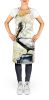 Pelican on Map Apron Cooking Kitchen Server Baking Crafts Gardening for Adult Women Men, Unisex, Large, Multicolor