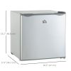1.1 Cu. Ft. Mini Freezer, Compact Upright Freezer with Reversible Door, Removable Shelf, Adjustable Temperature, Grey