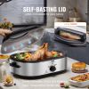 VEVOR Electric Roaster Oven, 18 QT Turkey Roaster Oven with Self-Basting Lid, 1450W Roaster Oven with Defrost & Warm Function, Adjustable Temperature