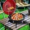Electric Countertop BBQ Grill, Portable Double Layer Indoor/Outdoor Electric Grill for Indoor & Outdoor Use, 1600W, Red