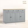 HOMCOM Modern Sideboard, Buffet Cabinet with Storage Drawers, Adjustable Shelves for Living Room, Dining Room, Entryway, Gray