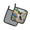 Papillon Spring Path Pair of Pot Holders Kitchen Heat Resistant Pot Holders Sets Oven Hot Pads for Cooking Baking BBQ, 7 1/2 x 7 1/2
