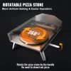 VEVOR Outdoor Pizza Oven, 16-inch, Gas Fired Pizza Maker, Portable Outside Stainless Steel Pizza Grill with 360° Rotatable Pizza Stone
